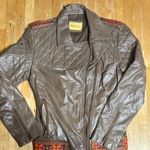 Omam Collected handmade leather jacket